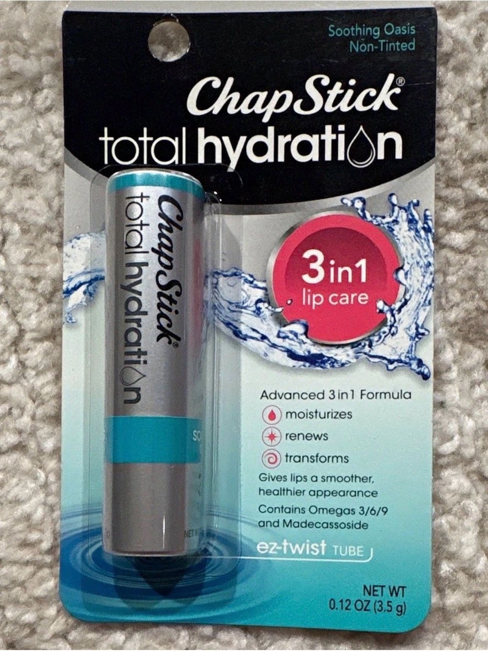 Chapstick Total Hydration Soothing Oasis Lip Balm Non-tinted New in package